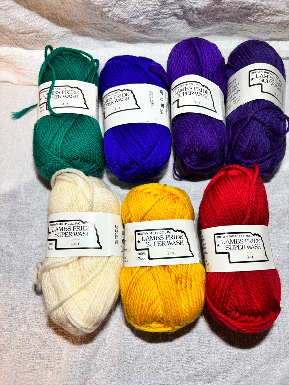 Brown Sheep Co Lambs Pride Superwash Yarn - Multi-Color Options Lot of 7